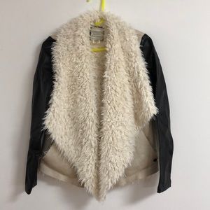 Faux Fur Shawl Jacket